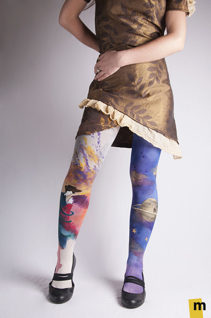 We Hand-Paint Tights That Let You Walk In A Piece Of Art