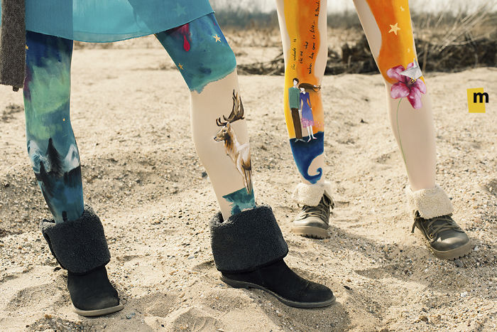 We Hand-Paint Tights That Let You Walk In A Piece Of Art