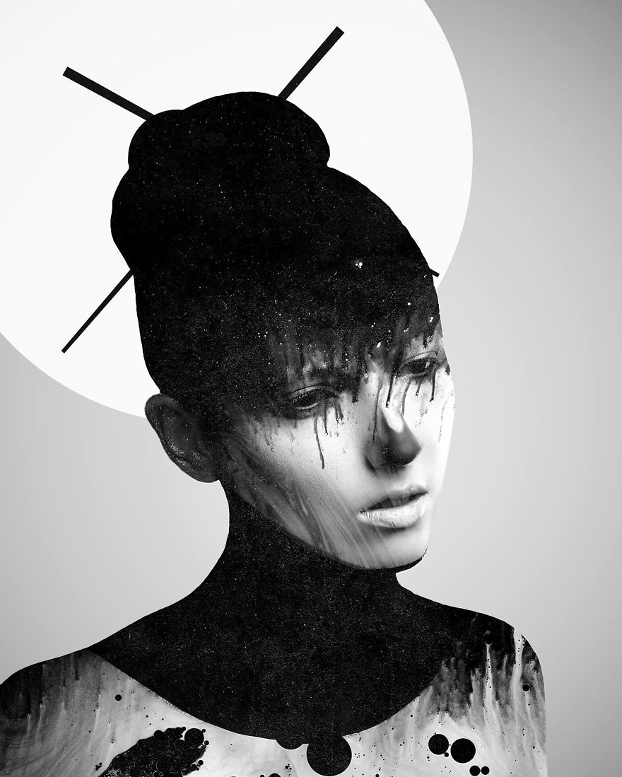 My Monochrome Illustrations Of Animals And Women