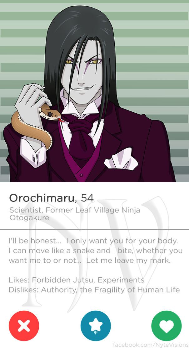Anime Characters Were On Tinder
