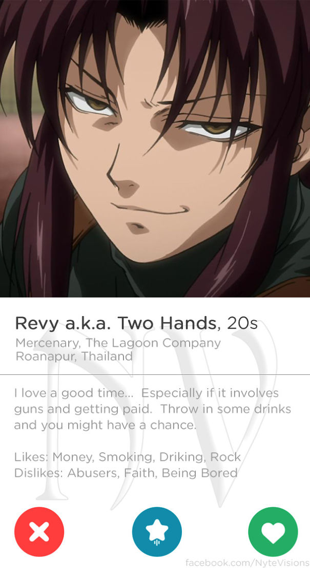 Anime Characters Were On Tinder