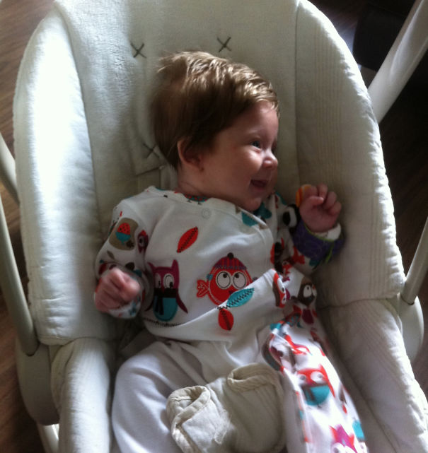 My Tiny Newborn With A Full Head Of Hair!