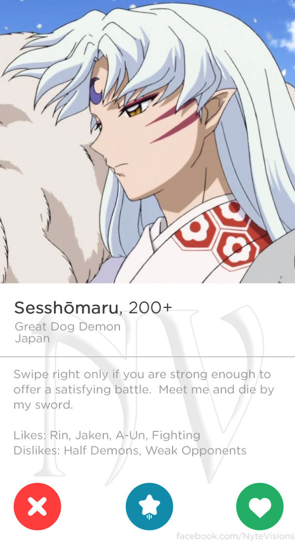 Anime Characters Were On Tinder
