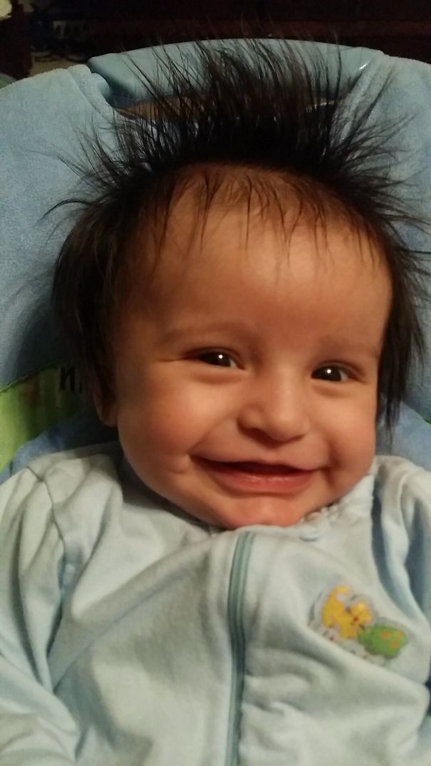 2 Months Old. Always Sticking Up!