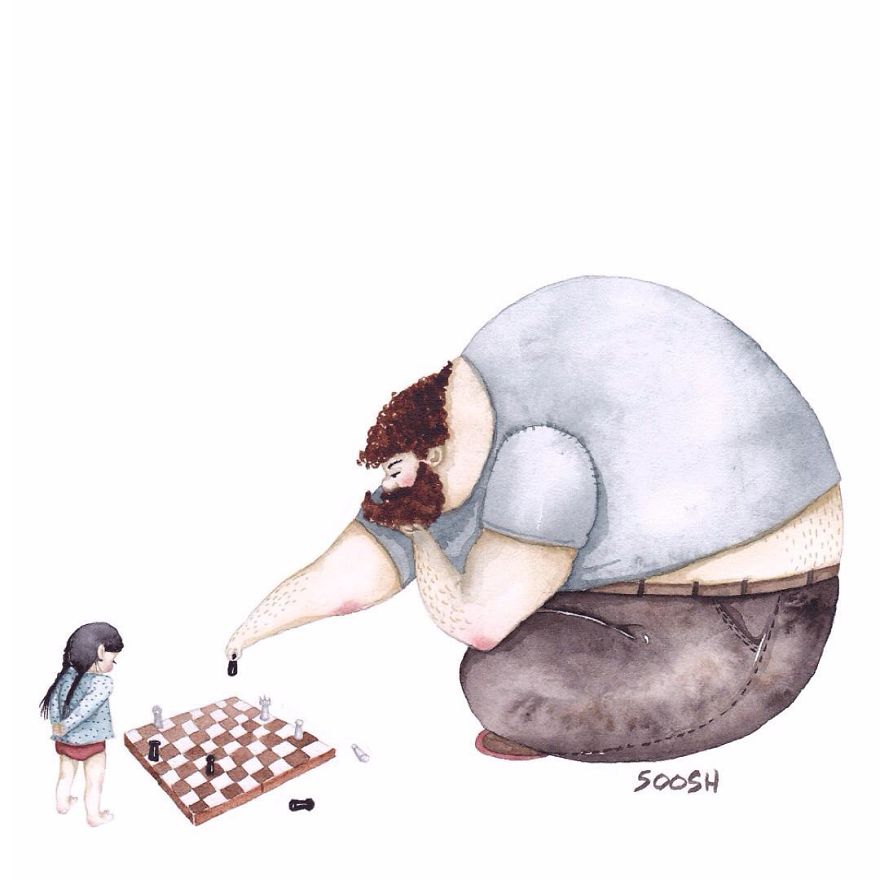 Heartwarming Illustrations About The Love Between Dads And Their Little Girls Heartwarming Illustrations About The Love Between Dads And Their Little Girls