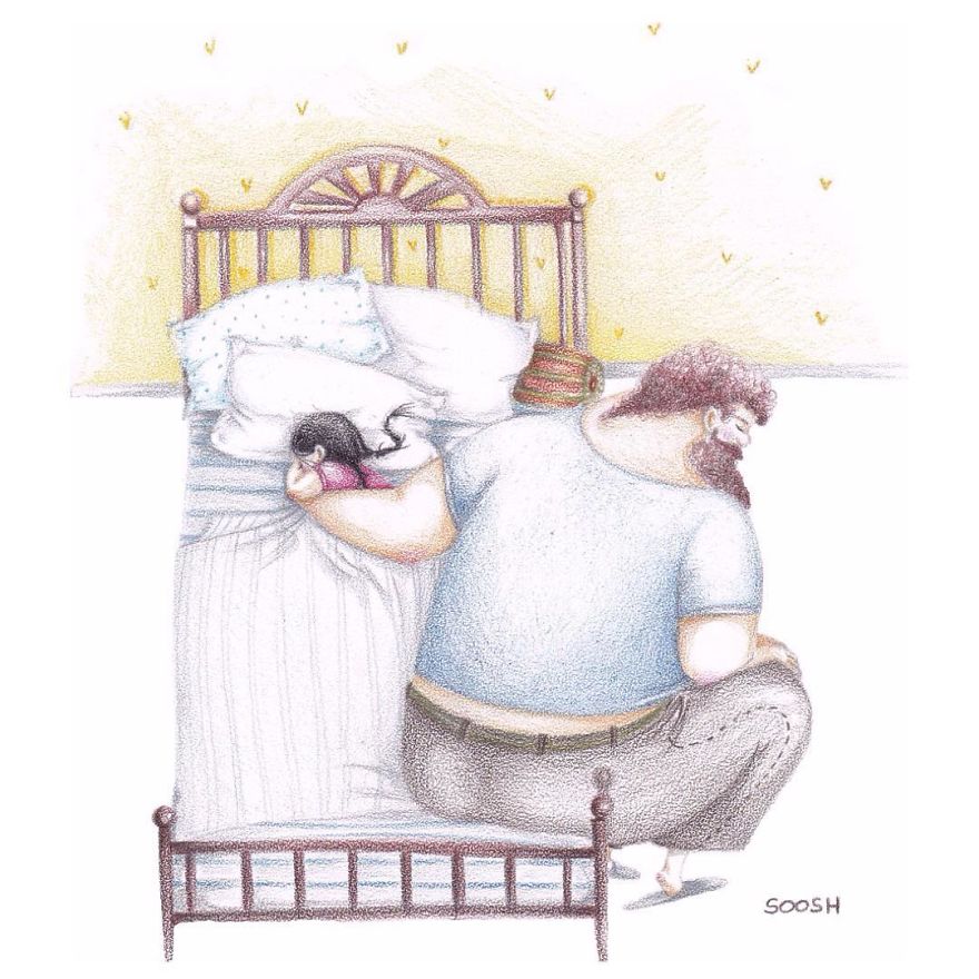Heartwarming Illustrations About The Love Between Dads And Their Little Girls Heartwarming Illustrations About The Love Between Dads And Their Little Girls