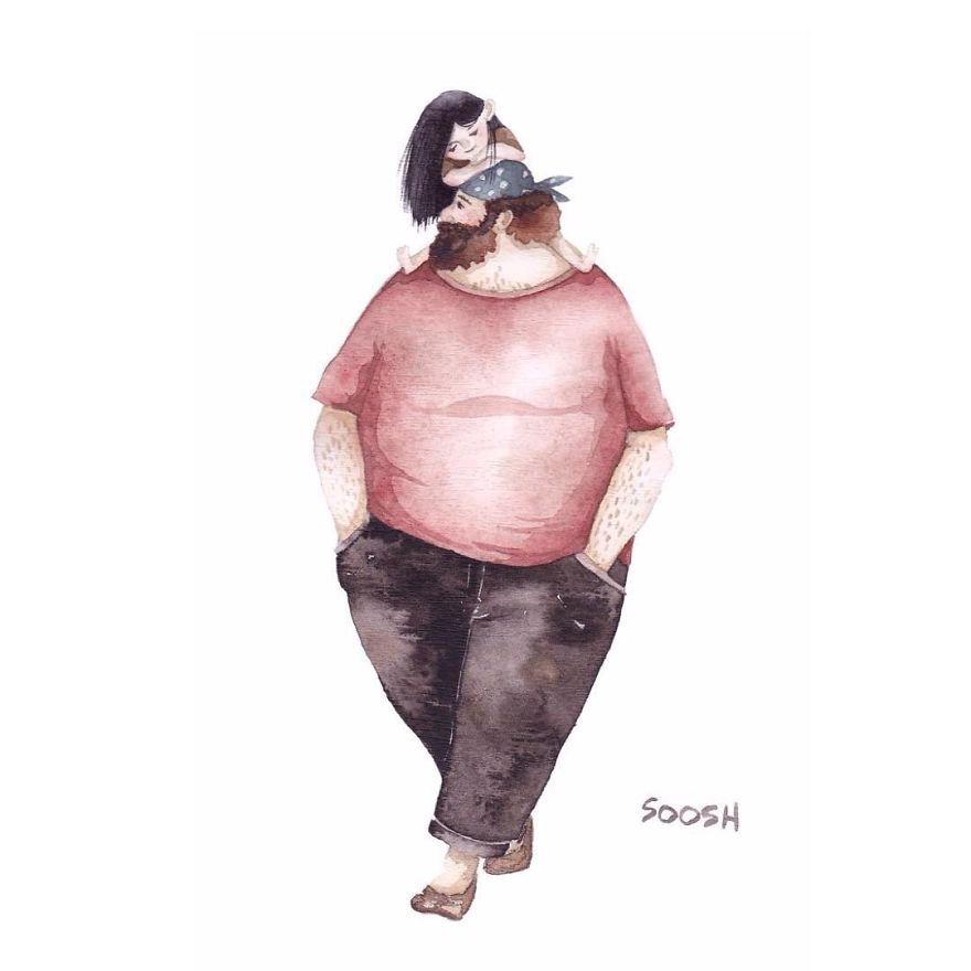 Heartwarming Illustrations About The Love Between Dads And Their Little Girls Heartwarming Illustrations About The Love Between Dads And Their Little Girls