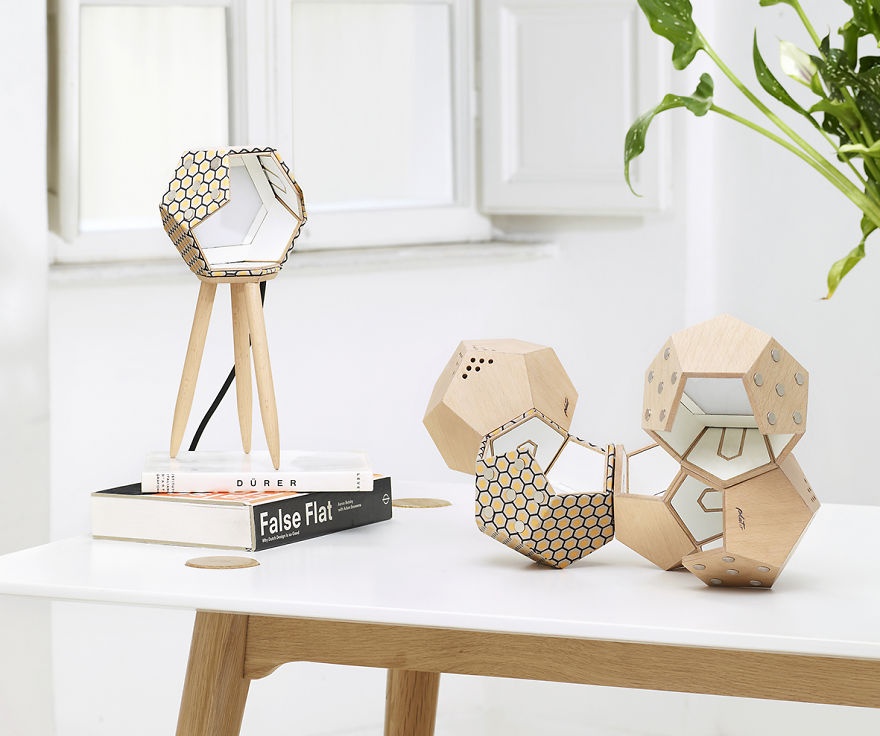 We Designed Modular Magnetic Lamps That Can Be Joined In An Endless Number Of Combinations
