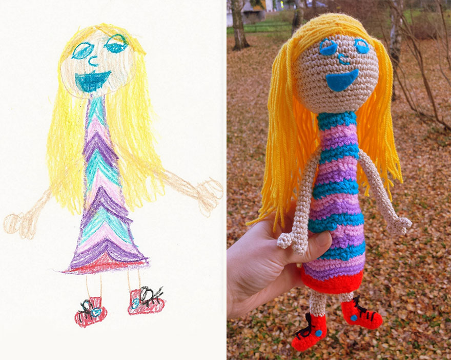 I Crochet Toys From Children Drawings I Crochet Toys From Children Drawings