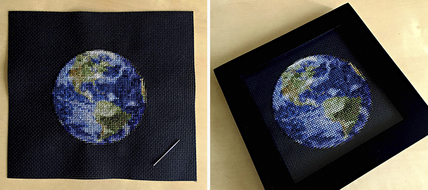 Cross-stitched Solar System By Navid Baraty