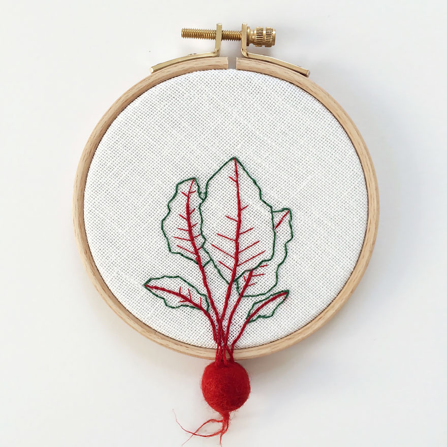 Embroidered Vegetables By Veselka Bulkan