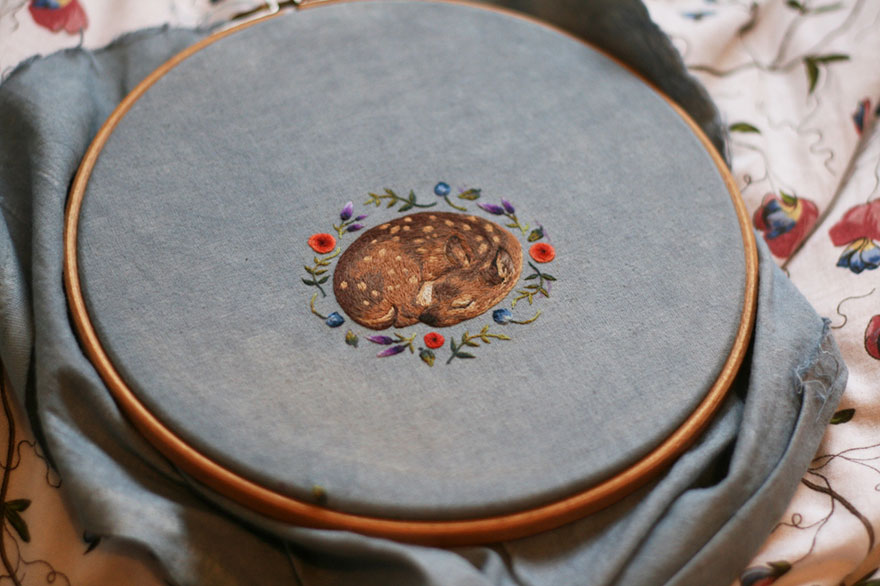 Embroidered Animals By Chloe Giordano