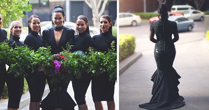 Bride Breaks Tradition And Gets Married In Black Wedding Dress