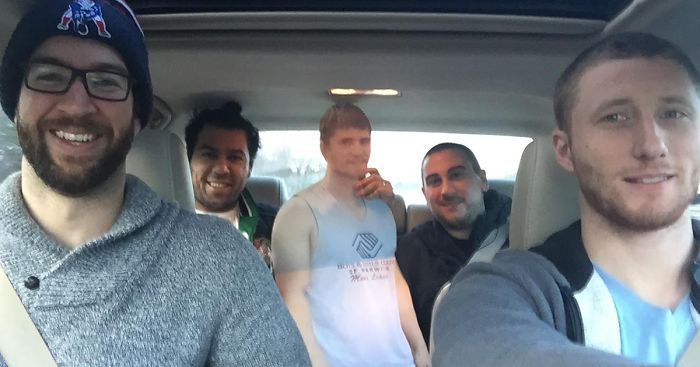 Fiance Wouldn’t Let Guy Go On Birthday Trip So Friends Took Him Anyway…As A Cardboard