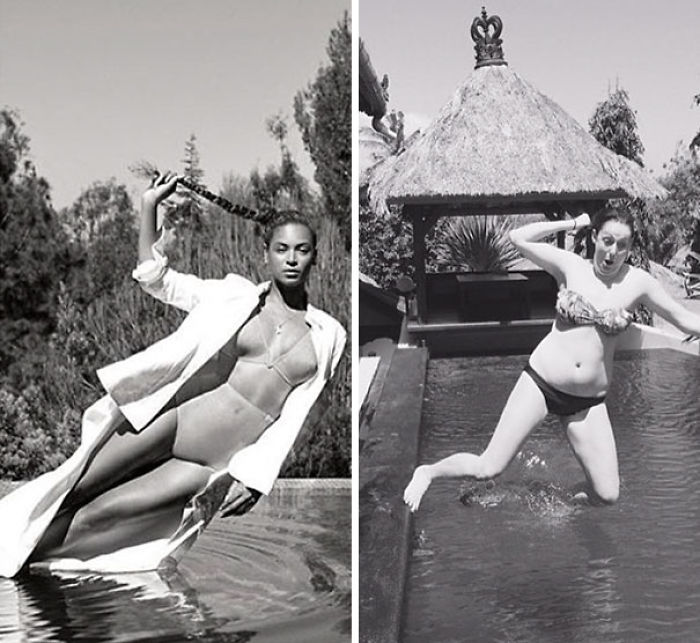 Pull Your Hair. Put On A Full Length Jacket (If Budget Allows) And Fall In The Water