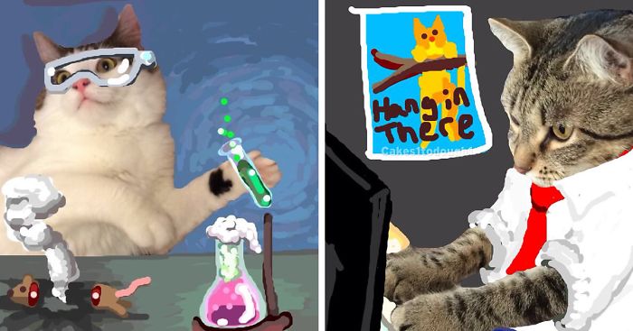 Snapcats: I Draw My Cats Into Comical Situations Using Snapchat