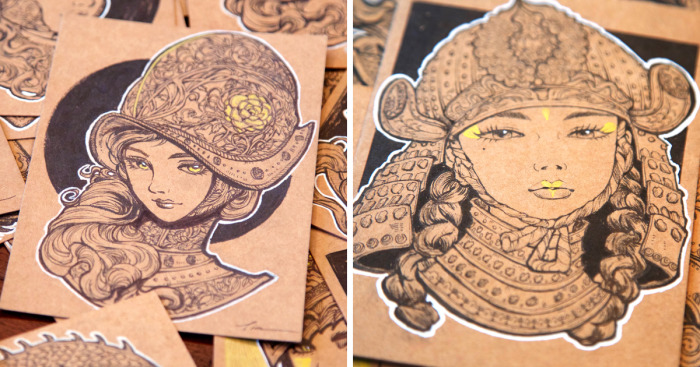 I Drew A Postcard Collection Of Girls In Armour Inspired By The Army Museum In Paris