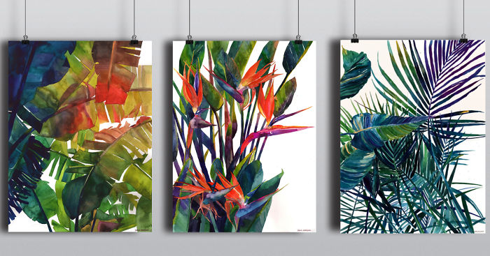 My Sister Painted Colourful Watercolour Jungle