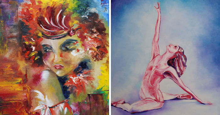 I Paint Colourful Portraits Using My Fingers