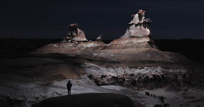 I Lit Landscapes At Night Using Drones With LEDs