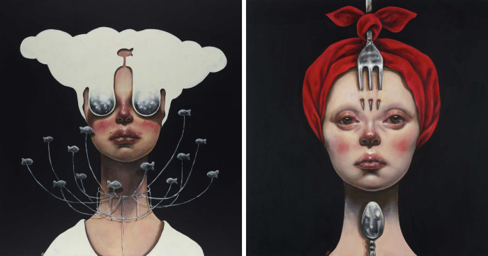 Surreal Portraits Of Women Painted By An Iranian Artist