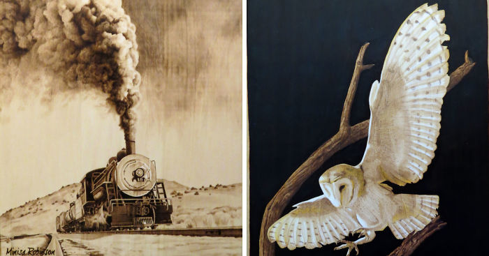 I Create Realistic Woodburnings With A Simple Tool