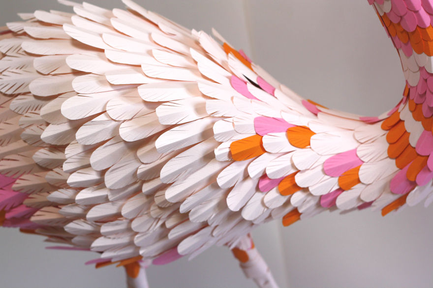 I Made This Hand-Cut Paper Flamingo
