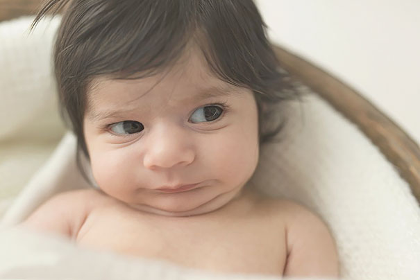 Baby With Lots Of Hair In A Bucket In South Tampa