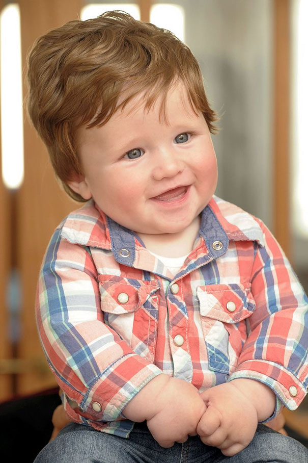 Little Fergus Already Had 2 Haircuts Before He Turned 5 Months Old