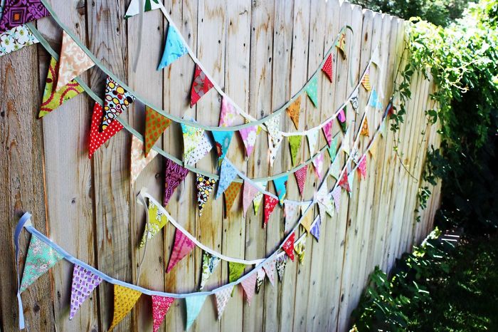 Colorful Flag Fence Decor