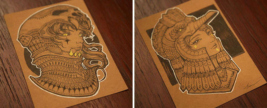 I Drew A Postcard Collection Of Girls In Armour Inspired By The Army Museum In Paris