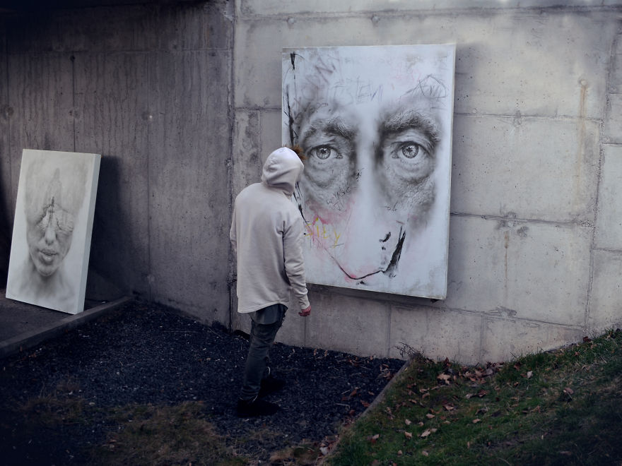 My Paintings Explore Different Tragedies In People's Lives My Paintings Explore Different Tragedies In People's Lives