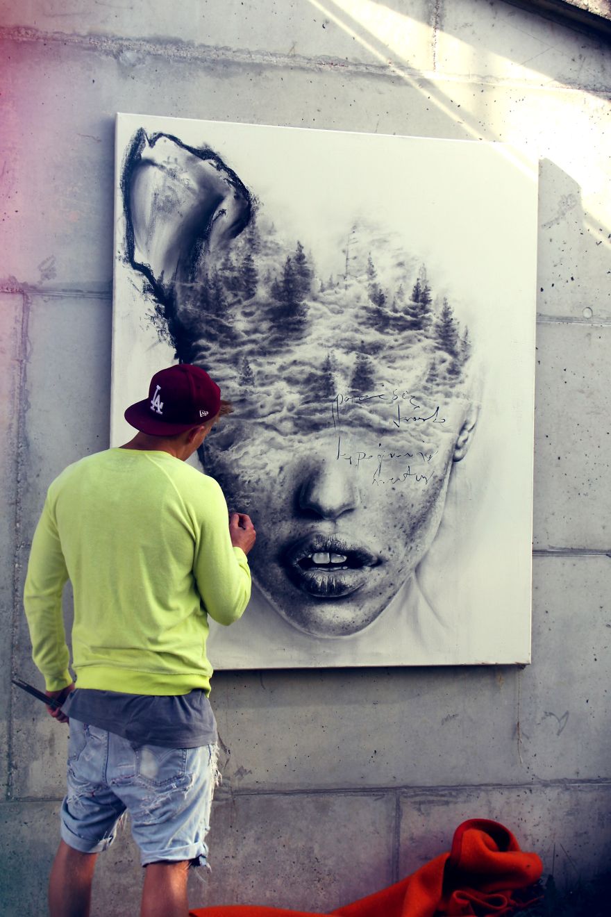 My Paintings Explore Different Tragedies In People's Lives