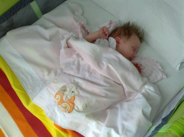 Her Hair Was Like This, All Up, Till 3 Months