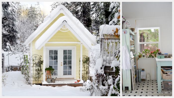 From Flowerpatchfarmhouse.com Craft Room She Shed