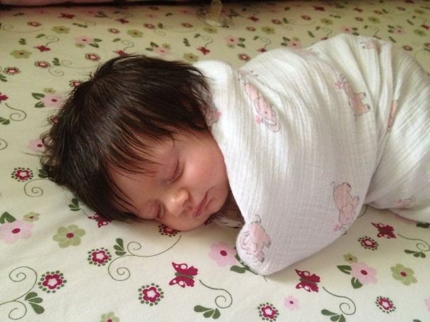 Such A Little Peanut With So Much Hair!