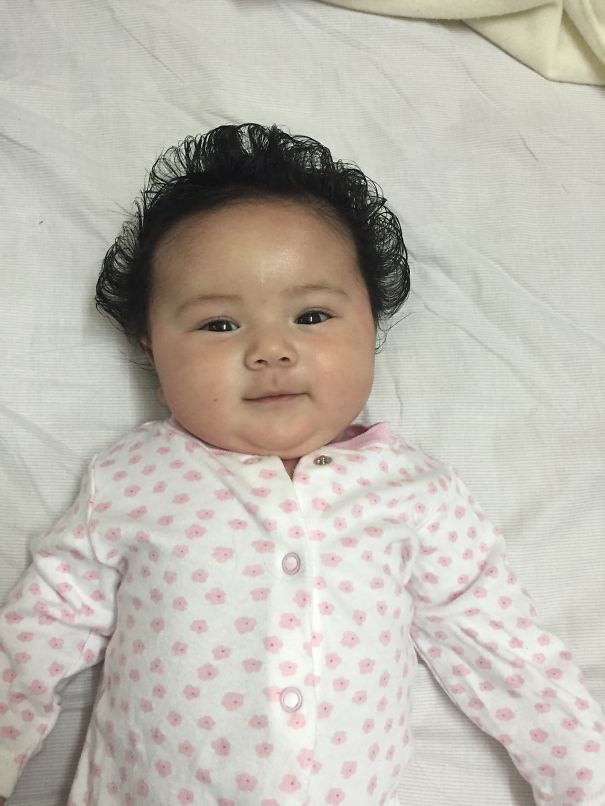 My 3-month-old's Curly Hair!