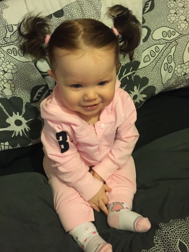 #7months Old, Piggytail Princess