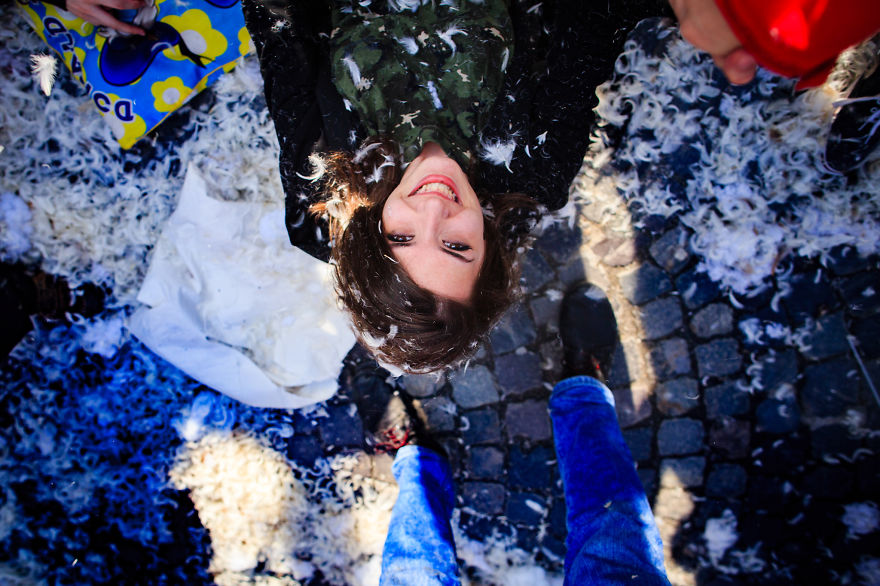 I Documented The International Pillow Fight In Bucharest, Romania