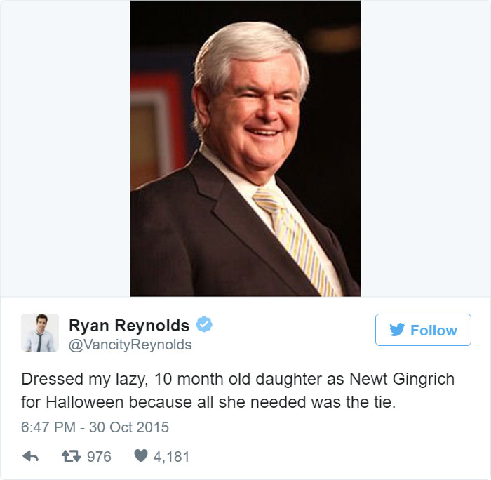 Ryan Reynolds Parenting Tweets