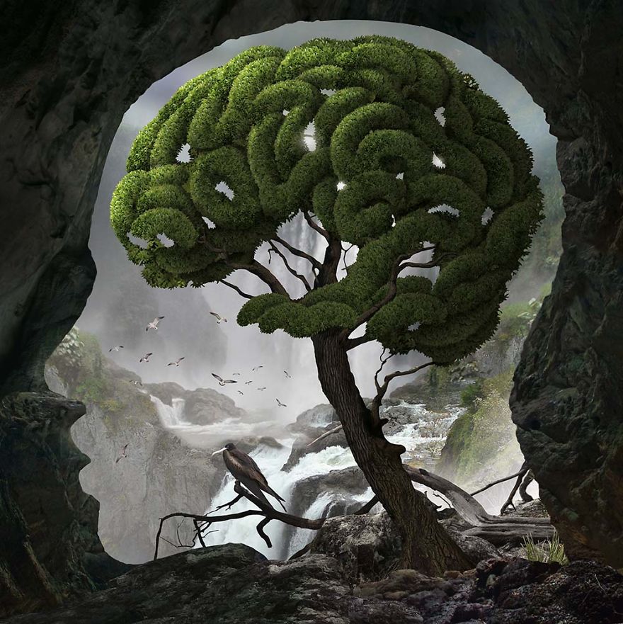 My Surreal Illustrations Portray The Relationship Between Humans And Nature