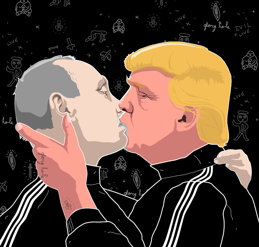 Trump French-Kissing Putin In Vilnius To Make The World Great Again Trump French-Kissing Putin In Vilnius To Make The World Great Again