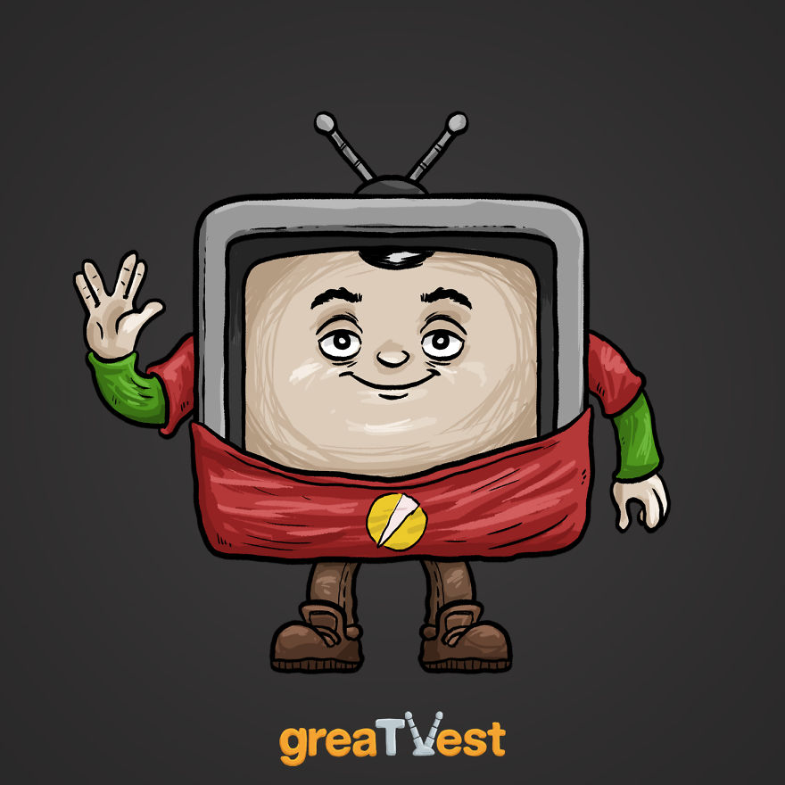 I Drew Famous TV Characters In A Shape Of A TV