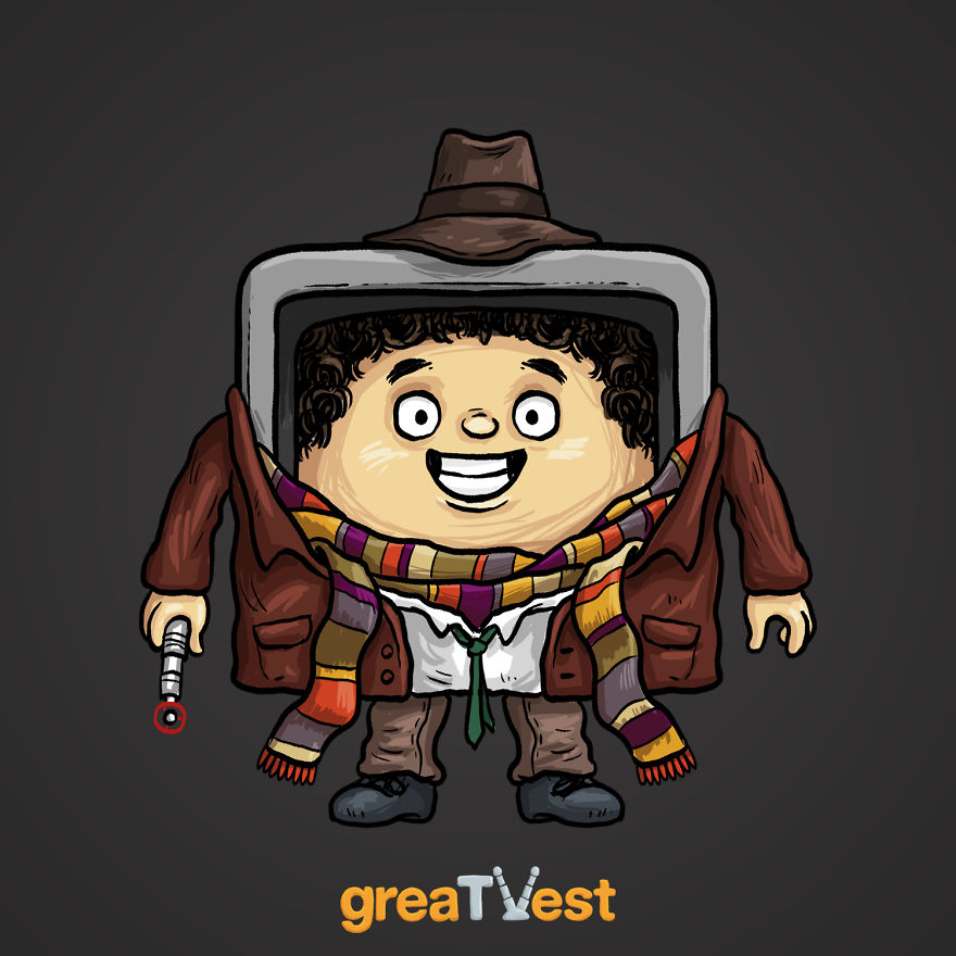 I Drew Famous TV Characters In A Shape Of A TV