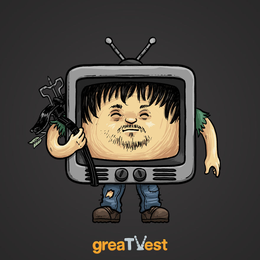 I Drew Famous TV Characters In A Shape Of A TV