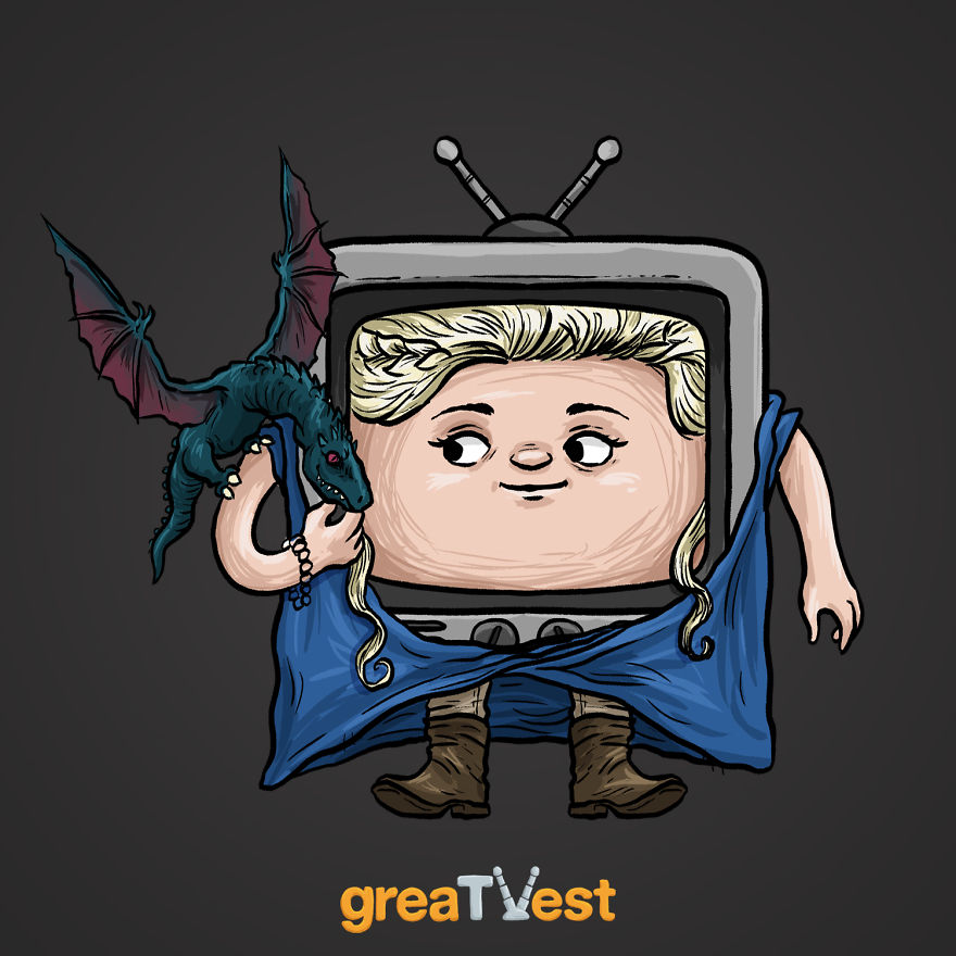 I Drew Famous TV Characters In A Shape Of A TV