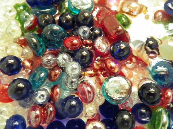 Dumped A Bunch Of Glass Gems In The Sink To Clean