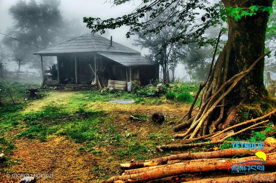Hut In Kinchkha. Location: Georgia, Imereti. One Of The Tallest Waterfall Of Georgia – Kinchkha Together With Another Water Abundant Waterfall Nearby, Okatse Canyon Natural Monument (just A Few Km From Kinchkha In Gordi Village) With Recently Built High Quality Tourist Infrastructure – Stairs, Footpaths Offering Magnificent Views To The Canyon And Its Surroundings Make A Nice Day Out In The Nature Especially In Spring When Water Levels Are High And Nature Is In Blossom With Flowers All Around And Smell Of Yellow Azalea And With Still Snowed Askhi Pleatau ; Also In Summer When You Can Swim, Relax Or Just Find A Really Cool Place For Picnic And To Taste Some Homemade Georgian Wine With Locals.