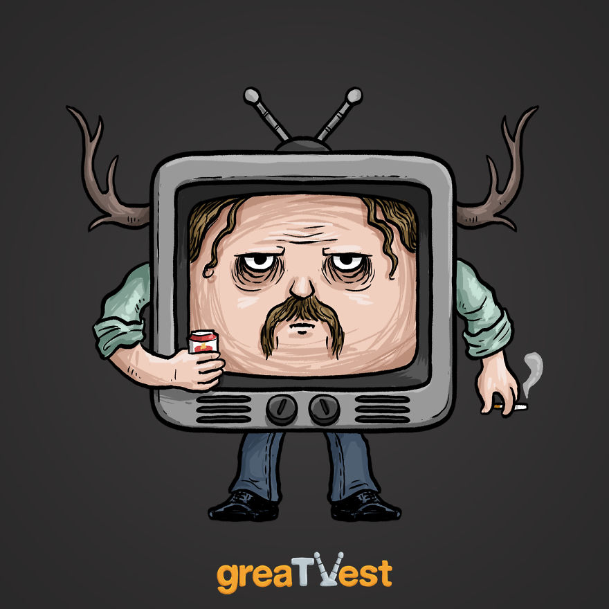 I Drew Famous TV Characters In A Shape Of A TV