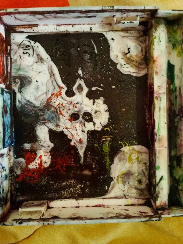 My Watercolor Box After Taking Out The Colors To Clean It!